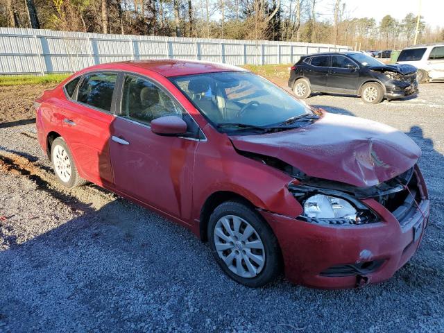 3N1AB7AP5EL609701 - 2014 NISSAN SENTRA S RED photo 4