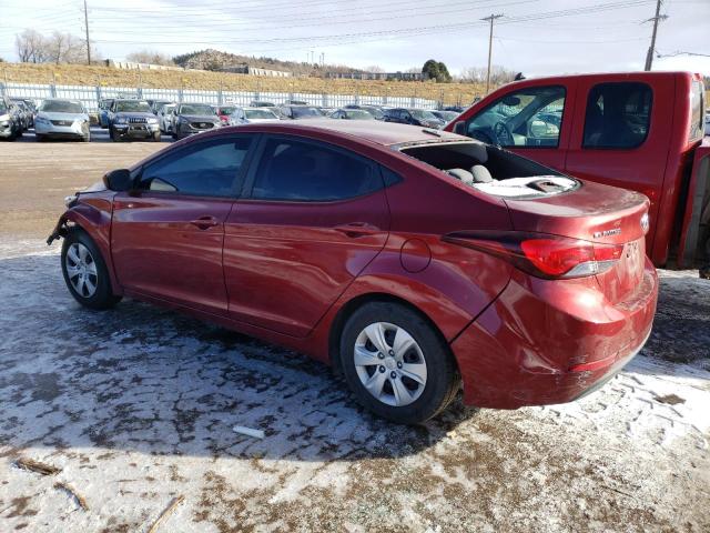 5NPDH4AE0GH756940 - 2016 HYUNDAI ELANTRA SE RED photo 2