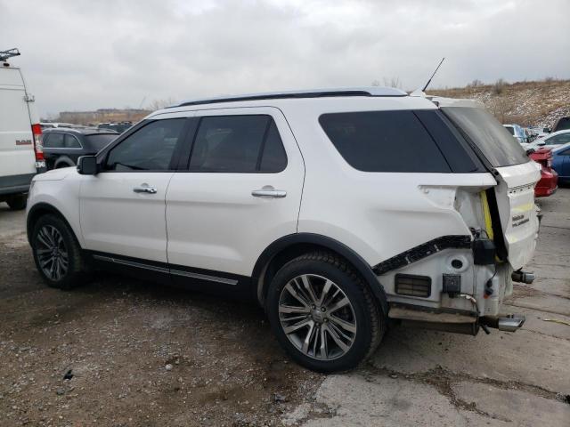 1FM5K8HT6JGB89299 - 2018 FORD EXPLORER PLATINUM WHITE photo 2