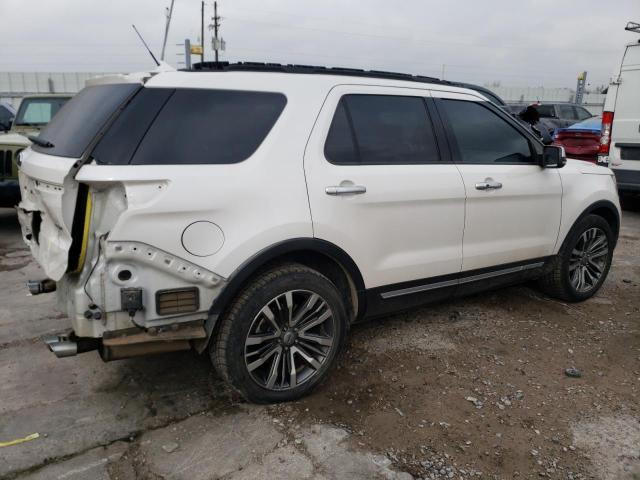 1FM5K8HT6JGB89299 - 2018 FORD EXPLORER PLATINUM WHITE photo 3