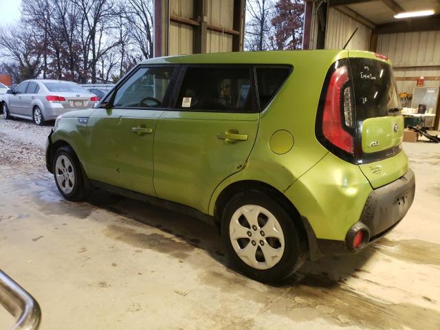 KNDJN2A25F7813352 - 2015 KIA SOUL GREEN photo 2