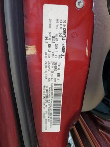 2A4RR5DG3BR613766 - 2011 CHRYSLER TOWN & COU TOURING MAROON photo 13