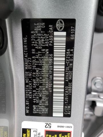 4T1G11AK1PU815856 - 2023 TOYOTA CAMRY SE NIGHT SHADE SILVER photo 12