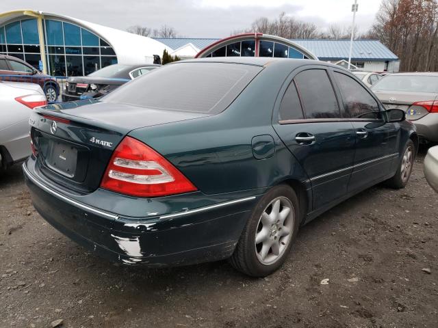 WDBRF84J34F494220 - 2004 MERCEDES-BENZ C 320 4MATIC GREEN photo 3