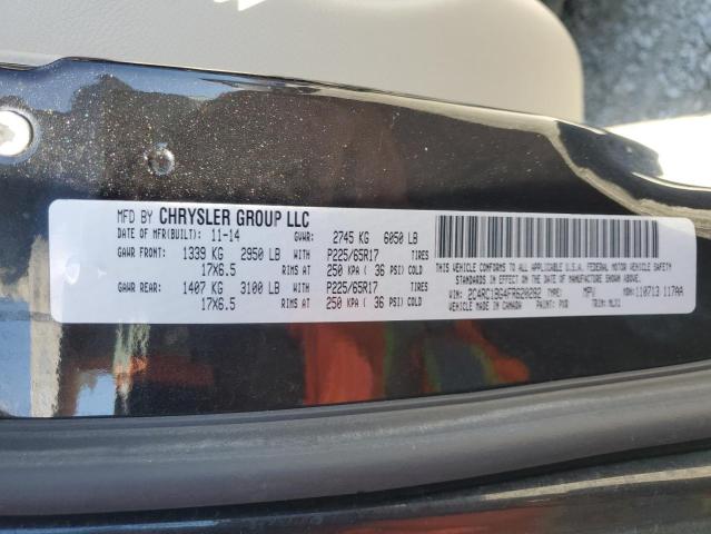 2C4RC1BG4FR620282 - 2015 CHRYSLER TOWN & COU TOURING შავი ფოტო 14