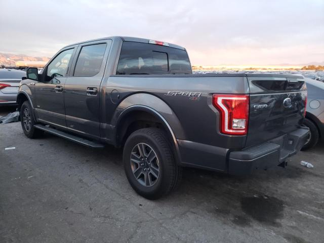 1FTEW1EG6GKF84645 - 2016 FORD F150 SUPERCREW GRAY photo 2