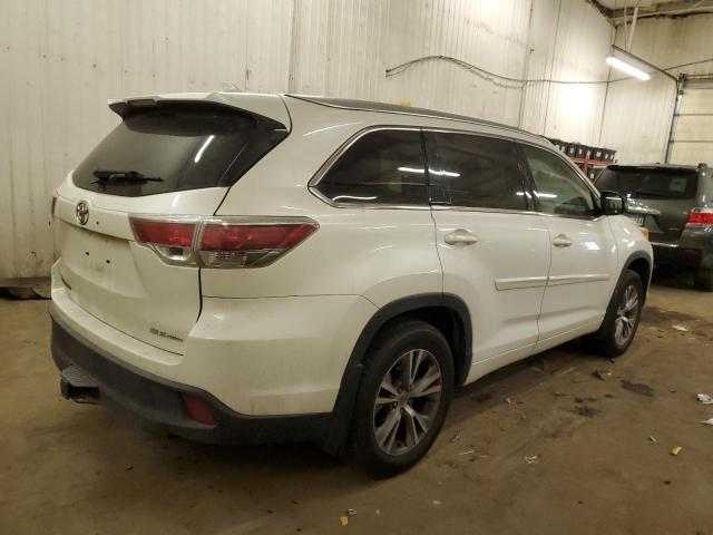 5TDJKRFH5ES029479 - 2014 TOYOTA HIGHLANDER XLE WHITE photo 3