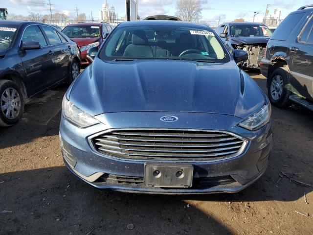 3FA6P0HD7KR215106 - 2019 FORD FUSION SE BLUE photo 5