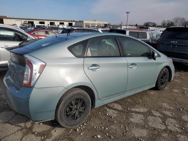 JTDKN3DU7D5548904 - 2013 TOYOTA PRIUS TEAL photo 3