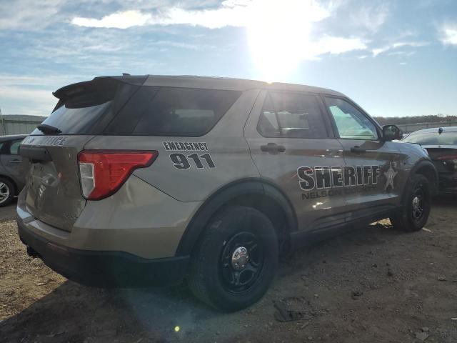 1FM5K8AB1NGA48034 - 2022 FORD EXPLORER POLICE INTERCEPTOR TAN photo 3