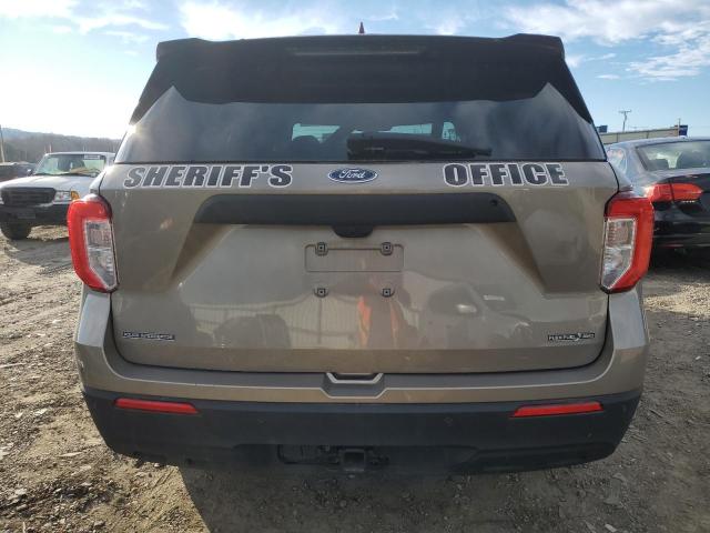 1FM5K8AB1NGA48034 - 2022 FORD EXPLORER POLICE INTERCEPTOR TAN photo 6