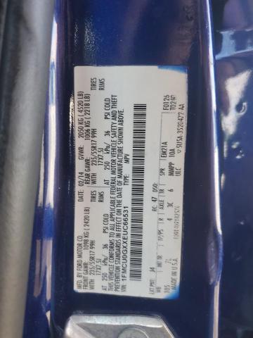 1FMCU0GXXEUC66531 - 2014 FORD ESCAPE SE BLUE photo 12