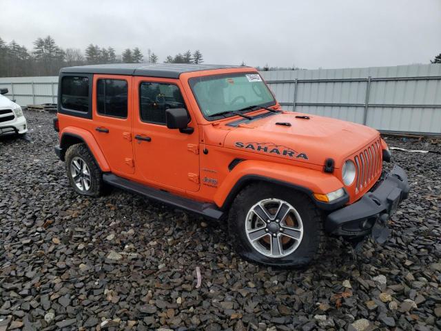 1C4HJXEG5JW193386 - 2018 JEEP WRANGLER U SAHARA ORANGE photo 4