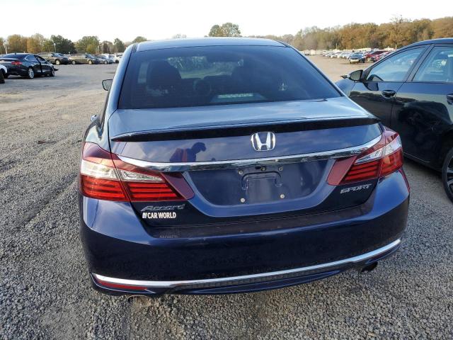 1HGCR2F58GA216847 - 2016 HONDA ACCORD SPORT BLUE photo 6