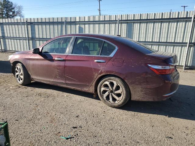 1HGCR2F7XGA243405 - 2016 HONDA ACCORD EX BURGUNDY photo 2