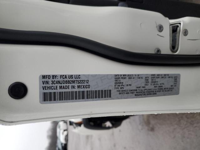 3C4NJDBB2MT522212 - 2021 JEEP COMPASS LATITUDE WHITE photo 13