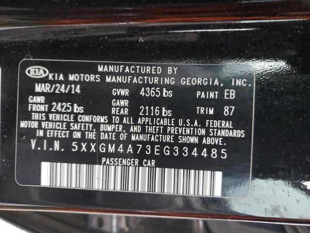 5XXGM4A73EG334485 - 2014 KIA OPTIMA LX BLACK photo 12