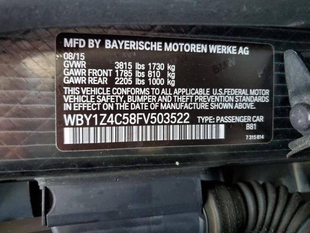 WBY1Z4C58FV503522 - 2015 BMW I3 REX SILVER photo 12