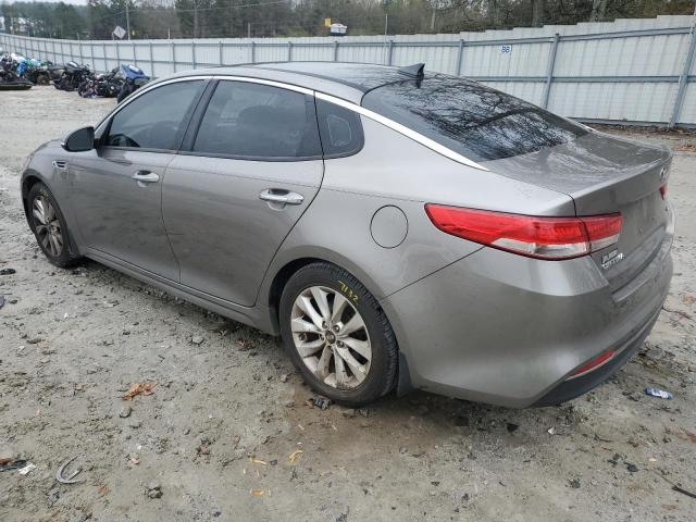 5XXGU4L30GG012609 - 2016 KIA OPTIMA EX GRAY photo 2