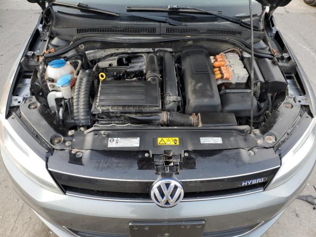 3VW637AJ0DM255409 - 2013 VOLKSWAGEN JETTA HYBRID GRAY photo 11