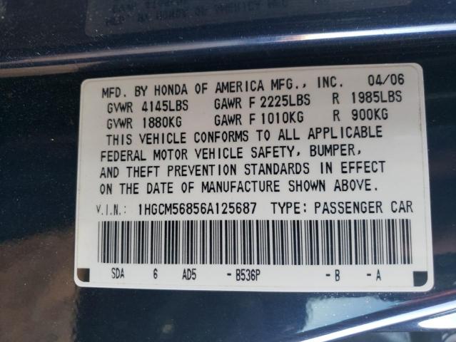 1HGCM56856A125687 - 2006 HONDA ACCORD EX BLUE photo 13