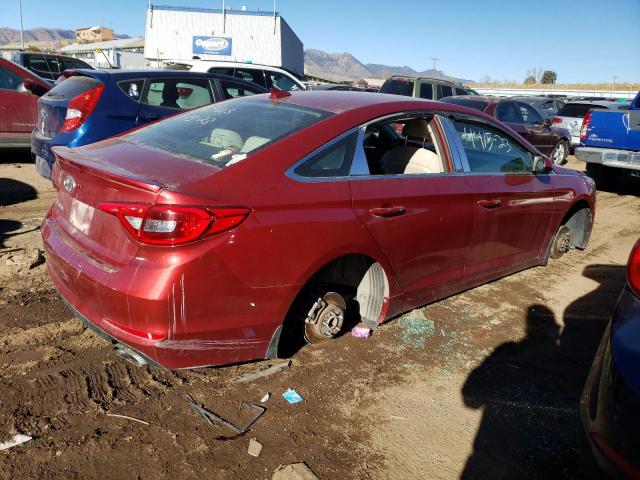 5NPE24AF1FH220253 - 2015 HYUNDAI SONATA SE RED photo 3