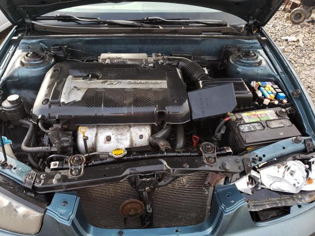 KMHDN45D73U614414 - 2003 HYUNDAI ELANTRA GLS BLUE photo 11