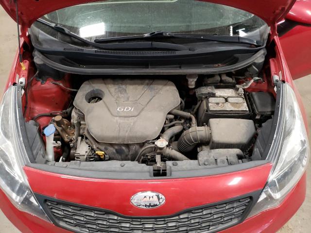 KNADM4A30E6370940 - 2014 KIA RIO LX RED photo 11