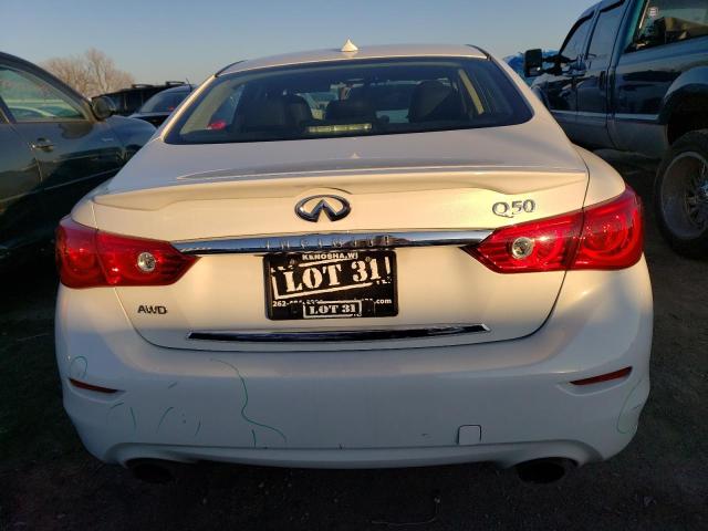 JN1BV7AR3FM412840 - 2015 INFINITI Q50 BASE WHITE photo 6