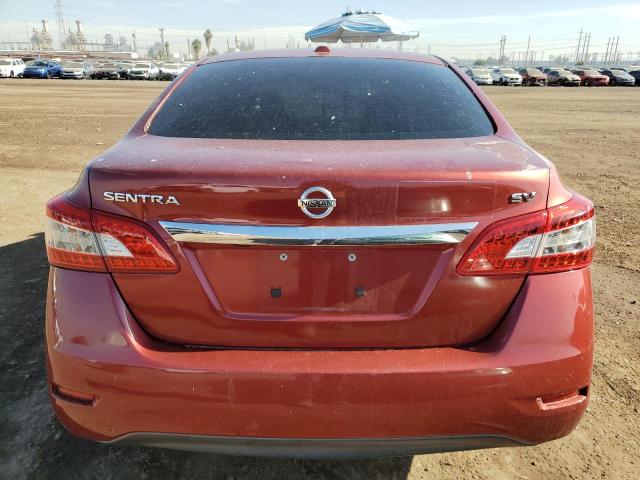 3N1AB7AP9FY288850 - 2015 NISSAN SENTRA S RED photo 6