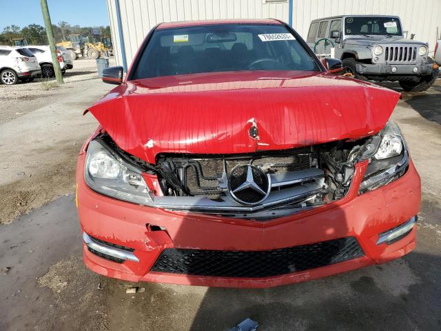 WDDGF4HB1DR253040 - 2013 MERCEDES-BENZ C 250 RED photo 5