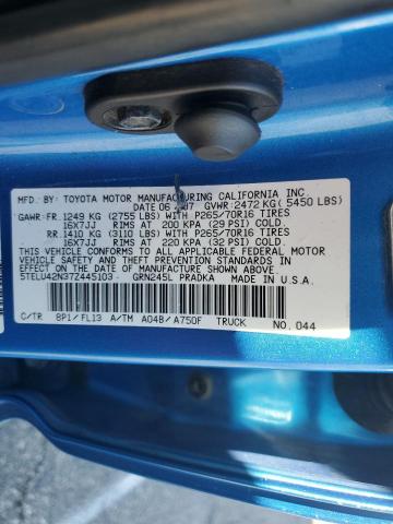 5TELU42N37Z445103 - 2007 TOYOTA TACOMA DOUBLE CAB BLUE photo 13