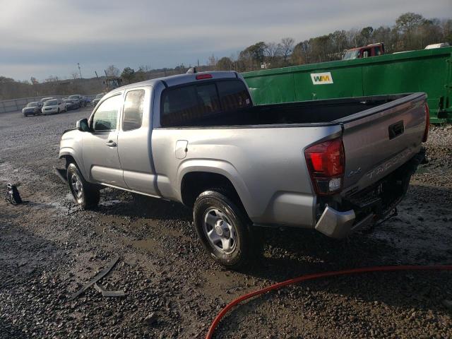 3TYSX5EN1MT009576 - 2021 TOYOTA TACOMA ACCESS CAB SILVER photo 2