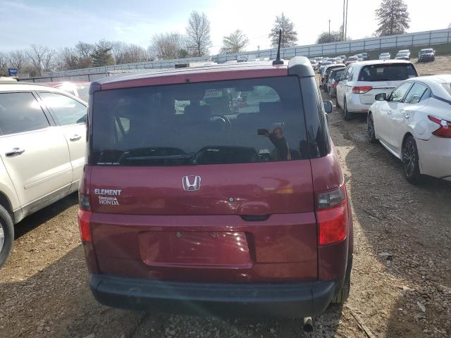 5J6YH28716L015875 - 2006 HONDA ELEMENT EX BURGUNDY photo 6