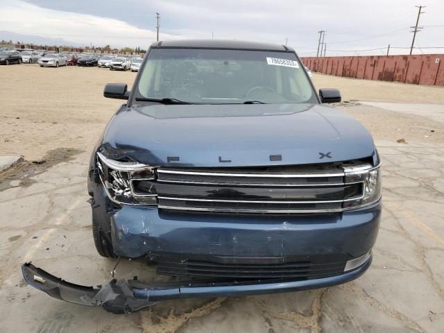 2FMGK5C85JBA15483 - 2018 FORD FLEX SEL BLUE photo 5