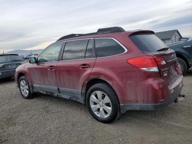 4S4BRBGCXB3330428 - 2011 SUBARU OUTBACK 2.5I PREMIUM MAROON photo 2