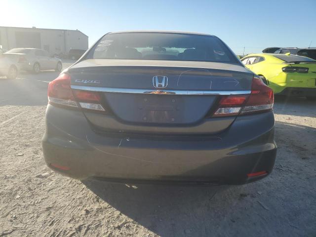 2HGFB2F59EH545847 - 2014 HONDA CIVIC LX GRAY photo 6