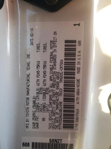 5TFRX5GN6GX061498 - 2016 TOYOTA TACOMA ACCESS CAB Ақ фото 13