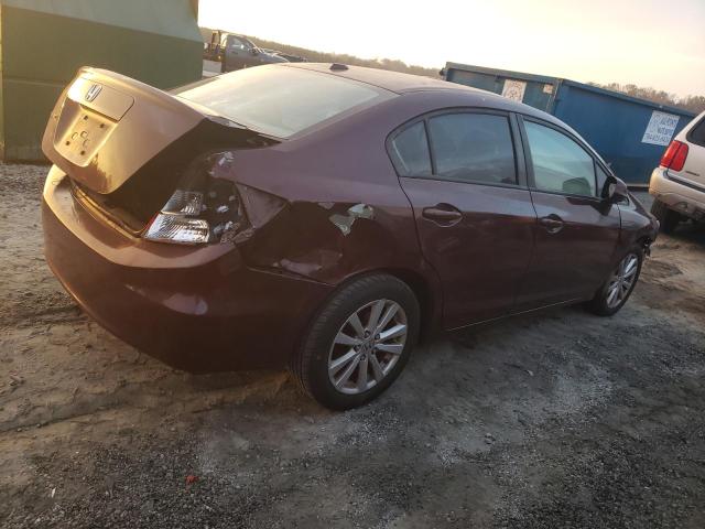 19XFB2F9XCE073247 - 2012 HONDA CIVIC EXL 栗色 照片 3