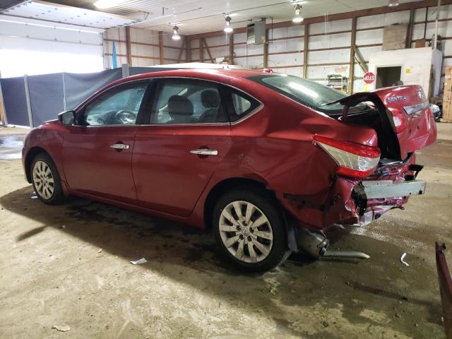 3N1AB7AP0FL679074 - 2015 NISSAN SENTRA S RED photo 2