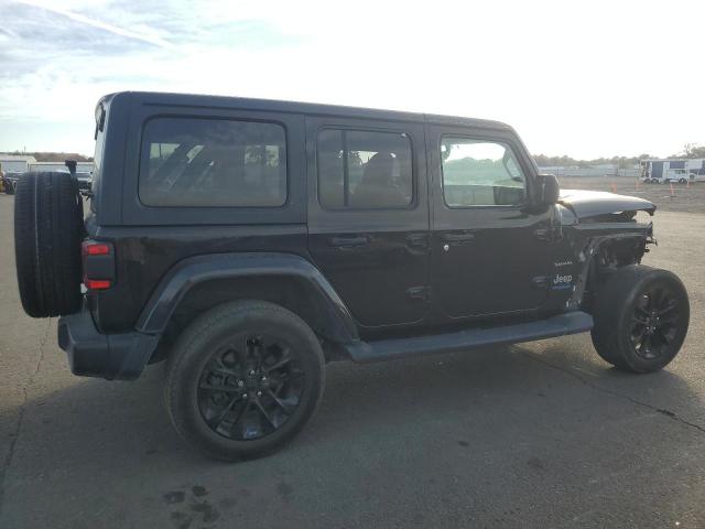 1C4JJXP63MW847618 - 2021 JEEP WRANGLER U SAHARA 4XE BLACK photo 3