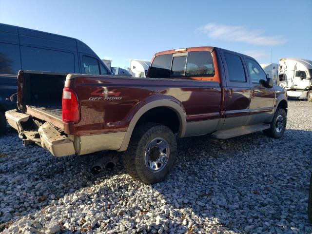 1FTWW31R38ED28843 - 2008 FORD F350 SRW SUPER DUTY BURGUNDY photo 3