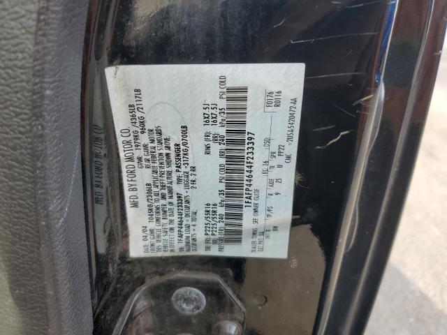 1FAFP44644F233397 - 2004 FORD MUSTANG BLACK photo 12