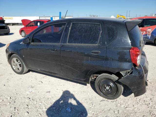 KL1TG66E09B358674 - 2009 CHEVROLET AVEO LT BLACK photo 2