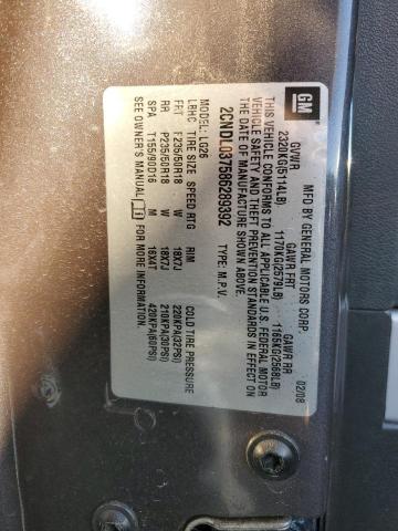 2CNDL037586289392 - 2008 CHEVROLET EQUINOX SPORT GRAY photo 14