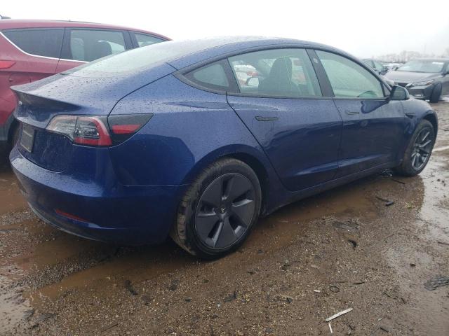 5YJ3E1EA9PF447329 - 2023 TESLA MODEL 3 BLUE photo 3