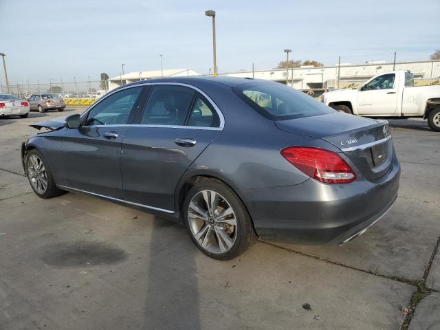 55SWF4JB6JU265538 - 2018 MERCEDES-BENZ C 300 GRAY photo 2