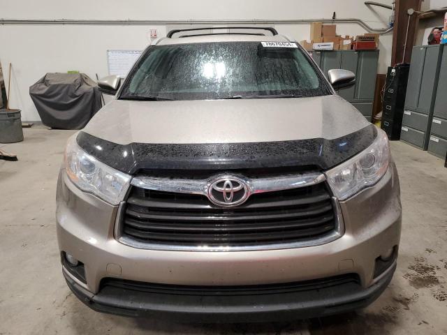 5TDJKRFH0GS234288 - 2016 TOYOTA HIGHLANDER XLE GRAY photo 5