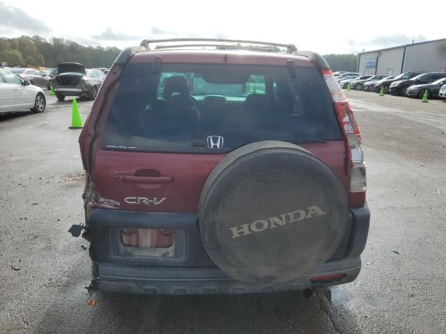 SHSRD77875U337475 - 2005 HONDA CR-V EX MAROON photo 6