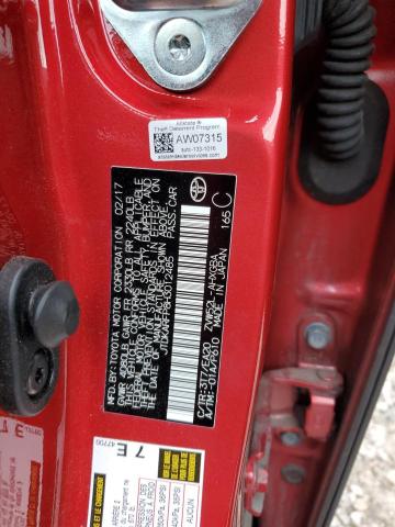 JTDKARFP8H3012485 - 2017 TOYOTA PRIUS PRIM 红色 照片 12